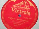 Enrico Caruso 78 PAGLIACCI Record RCA VICTOR Victrola E