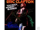Eric clapton - chuck berry - jeff beck signed lp + coa