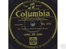 Laurel and Hardy 78rpm Gramophone record on Columbia