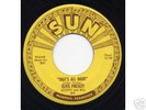 Complete Set Of 5 Elvis Presley Sun Records 45's