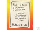 U2 NUMBERED THREE(OUT OF CONTROL) 12`