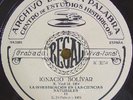 IGNACIO BOLIVAR 1933 Regal LK 4121 RARE SPOKEN 78 RPM