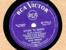 ELVIS PRESLEY Mega rare Brazil 78 rpm RCA blue label