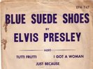 Elvis Presley Blue Suede Shoes PROMO Sleeve 1956 45 RPM