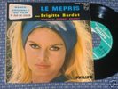 OST BRIGITTE BARDOT / DELERUE LE MEPRIS RARE FRENCH EP