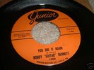 RARE NORTHERN SOUL 45/ BOBBY BENNETT ON JUNIOR MINT