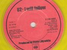 U2 I Will Follow Yellow 1980 Irish CBS  7