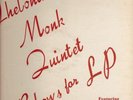 Thelonious Monk Quintet BLOWS FOR LP Prestige PRLP 166