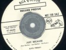 MEGA - RARE ELVIS 45 BLUE MOON   RCA WHITE PREVUE LABEL