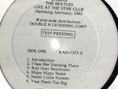 BEATLES TEST PRESSING Live at  Star Club, Hamburg 1962