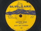 BABY BOY WARREN Mattie Mae ORIGINAL BLUES 78