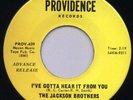 RARE NORTHERN - JACKSON BROTHERS - PROVIDENCE