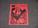 1981 Black Flag concert flyer handbill poster Pettibone
