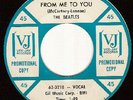 rare BEATLES 1964 VJ 581 white label promo PLEASE ME 45