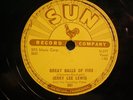 JERRY LEE LEWIS 78: GREAT BALLS OF FIRE/YOU WIN SUN 281