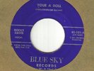 RARE ROCKABILLY 45 ROCKY DAVIS 'YOUR A DOLL' BLUE SKY
