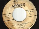 RARE DOO WOP 45 APOLLO 524 CELLOS I BEG FOR YOUR LOVE