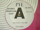 MINT UK 45 DEMO  - THE KINKS - YOU REALLY GOT ME