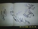 TAKE THAT AUTOGRAPHS ON CARD BANNER ALL 5 incl ROBBIES