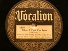 Kansas City Kitty and Georgia Tom - Vocalion 1632 - V+