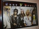 Signed & Framed Guns N Roses Poster x 5 w/ COA L K