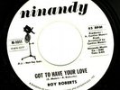 ROY ROBERTS - GOT TO HAVE YOUR LOVE ORIG USA NINANDY 45