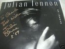 JULIAN LENNON,JOHN,BEATLES,RARE SIGNED LP VINYL,W/COA