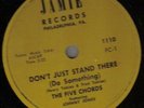 1958 DOOWOP 78 on JAMIE-1110-the FIVE CHORDS-MINT-