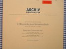 FOURNIER Bach Solo Cello No.1 & 2 Archiv LP Ger-60 NM