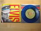 Elvis 45rpm record & Picture Sleeve, Blue Suede Shoes/Promised Land Blue Vinyl