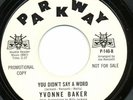 YVONNE BAKER,YOU DIDN'T SAY A WORD, RARE NORTHERN SOUL