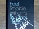 TAKE THAT - ROBBIE WILLIAMS SIGNED FRAMED 'FEEL' BOOK