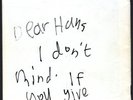 signed THE CURE personal note ROBERT SMITH 1982 tour