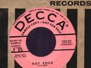 JOHNNY CARROLL rockabilly 45 HOT ROCK on DECCA pink DJ