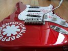 RED HOT CHILI PEPPERS SIGNED ELECTRIC GUITAR CUSTOMISED