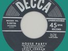 LOUIS JORDAN House Party 45rpm Decca 1953 jump blues