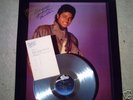 michael jackson signed thriller mounted display vintage