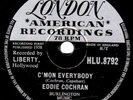 CLASSIC EDDIE COCHRAN RARE ON 78 - C'MON EVERYBODY EX+