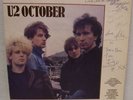 U2 OCTOBER MEGA-RARE UK ORIG LP FULLY AUTOGRAPHED ALL 4