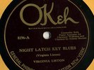 Okeh 8196 Sidney Bechet VIRGINIA LISTON Key Latch Blues