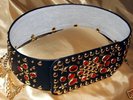 ELVIS 70s BLACK AND RUBY  CONCERT JUMPSUIT BELT 1