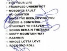 LED ZEPPELIN FULLY SIGNED O2 REHERSAL SET LIST - W/COA