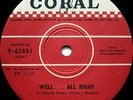 BUDDY HOLLY-Well All Right/Heartbeat, Coral, Singapore