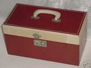 Vintage Double Record Case with sliding lock 1950's