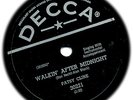 PATSY CLINE 1957 78 Walkin’ After Midnight. (Nice EE-)