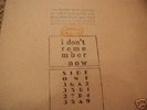 JOHN BENDER I DON`T REMEMBER NOW MINIMAL SYNTH   LP  M-