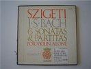 SZIGETI BACH 6 SONATAS & PARTITAS (3 LPS) NEAR MINT