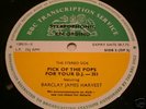 BBC TRANCRIPTION DISC-1971 B.J HARVEST-DANDO SHAFT-CLIF