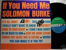 SOLOMON BURKE If You Need Me 1963 ATLANTIC ORIGINAL, NM