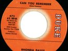 Rhonda Davis RARE Northern Soul 45 on Duke